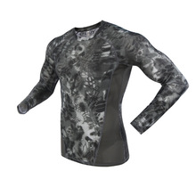 Masculino feminino secagem rápida alta elástica t camisa tático militar treinamento camuflagem roupas respiráveis primavera roupa interior tática topo 2024 - compre barato