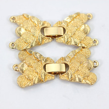 Wholesale DIY Jewelry Clasps High Quality Gold Tone Clasps for Necklace/Bracelet 50pcs/lot Fold Over Clasps Free Shipping  JC011 2024 - buy cheap