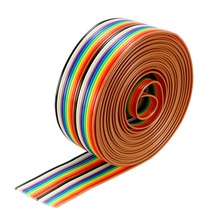 Uxcell-cabo de cabeça plana de arco-íris com 40 pinos, 5m, 3 metros, cor 20p, 26p, faça você mesmo, espaçamento de 1.27mm 2024 - compre barato