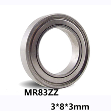 Mini rodamiento rodante MR83ZZ, Bola de ranura profunda en miniatura, Material de acero cromado, MR83-ZZ, 3x8x3mm, 3x8x3, 52100, 5 unidades/lote 2024 - compra barato