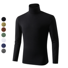 Pullover Jumper Shirts Turtleneck Men's Shirt Slim Fit Tops Cotton Long Sleeve Undershirts T-Shirts Mens Thermal Winter Clothing 2024 - buy cheap