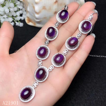 KJJEAXCMY boutique jewelry 925 Silver-inlaid Amethyst Deluxe Pendant Necklace Support Detection 2024 - buy cheap