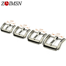 ZLIMSN 18mm 20mm 22mm Metal Silvery Polished Solid Stainless Steel Watch Band Pin Belt Buckle Clasp Relojes Hombre 2019 K607 2024 - buy cheap