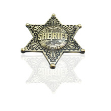 Custom Engraved Pentagram Zinc Alloy Badge Hot Metal 3D Badges 2024 - buy cheap