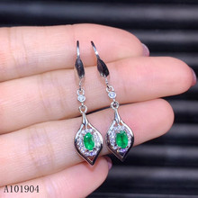 KJJEAXCMY boutique jewelry 925 sterling silver inlaid natural emerald gem ladies luxury earrings support detection 2024 - buy cheap