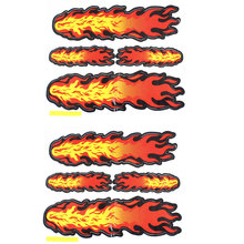 X Autohaux настенная дверь автомобиля декоративная пожарная наклейка в виде пламени Наклейки 9X5,5 см желтый оранжевый красный пара 2024 - купить недорого