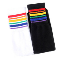 Women Fashion Hot Thigh High Socks Sexy Warm Cotton Over The Knee Socks Striped Activewear Long Stockings For Girls Wholesale 2024 - buy cheap