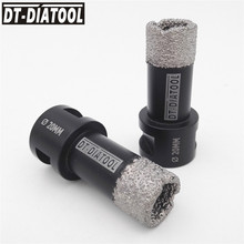 DT-DIATOOL 2pcs Dia 20mm M14 Vacuum Brazed diamond core drill bits Professional Dry drilling bits marble granite tile hole saw 2024 - buy cheap