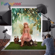 Funnytree spring photography photo background easter glitter winter pine snow tree decor backdrop studio photophone photozone 2024 - buy cheap