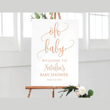 Plaque Welcome Sign Baby Shower Welcome Sign Calligraphy Welcome to Baby Shower Sign Large Welcome Sign 2024 - buy cheap