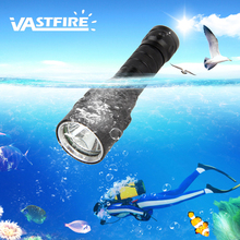 Портативный водонепроницаемый подводный фонарик VastFire T6 1000 люмен, подводный фонафонарь для дайвинга с аквалангом 100 м, светодиодный фонарик XM-L 2024 - купить недорого