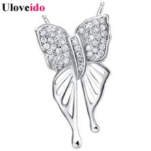Uloveido Animals Butterfly Fashion Necklace Rhinestone Choker Necklaces for Women Girls Kids Jewelry Collares Pendant N770 2024 - buy cheap