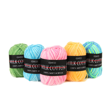 mylb 1pc=50g Colorful Mixed Job Lot DK knitting Crochet Milk soft Baby cotton wool Yarn Sewing Accessories Yarn free shipping 2024 - buy cheap