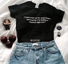 Skuggnas I just came out for some Plums quote Fashion Tumblr T-Shirt Short Sleeve Girls Tumblr Casual Tops Tees Drop ship 2024 - buy cheap