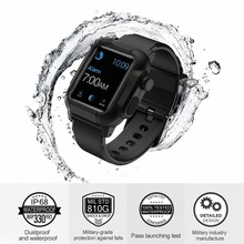 Correa deportiva para Apple Watch Series 4 3 2 banda de silicona para iWatch 42mm 44mm 40mm funda protectora impermeable a prueba de golpes 2024 - compra barato