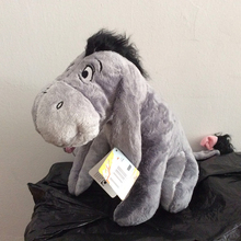 Free Shipping 36cm Original Disney Eeyore Donkey Stuffed Animal Plush Toy 14'' Gray Donkey Soft Doll for Children Birthday 2024 - buy cheap