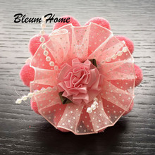 Bleum Home 2pcs girls present Large petals flower Beading Decorative flowers bud Hair pin Girls Hair Ornaments Children 2024 - buy cheap