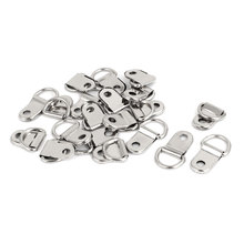UXCELL High Quality 20Pcs/lot 25x15mm Single Hole 3.5mm D Ring Picture Frame Hangers Hooks With Screws Silver Tone 2024 - buy cheap