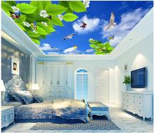 3d wallpaper custom photo mural sky white clouds vine butterfly living room ceiling murals 3d wall mural wallpaper walls 3 d 2024 - buy cheap