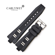 CARLYWET 26 x 9mm Wholesale Black High Quality Silicone Rubber Waterproof Replacement Watch Band Strap Belt 2024 - buy cheap