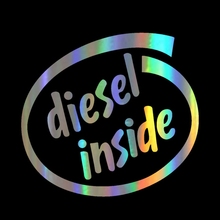 Автомобильная Наклейка 3D Diesel внутренние Стикеры, наклейка s и наклейки, Виниловая наклейка для стайлинга автомобиля, забавная черная/Серебристая/лазерная наклейка, 15*13,3 см 2024 - купить недорого