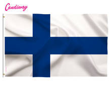 3ft x 5ft подвесной финский флаг полиэстер стандартный национальный флаг баннер открытый Крытый 150*90 см Флаг 2024 - купить недорого