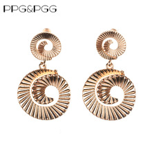 PPG&PGG Big Circle Pendant Alloy Statement Earrings For Women Bijoux Wholesale Good Quality Dangle Drop Earrings 2018 2024 - buy cheap