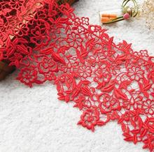 2 Meters Hot Red Beautiful Lace Trims African Women DIY Clothing Lace Fabric  Free Shipping 2024 - buy cheap