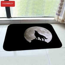 HD print Wolf Doormat Entrance carpet Floor Mat kitchen Rug Indoor/Bathroom anti-slip carpets door mats Coral fleece 40x60cm A6 2024 - buy cheap