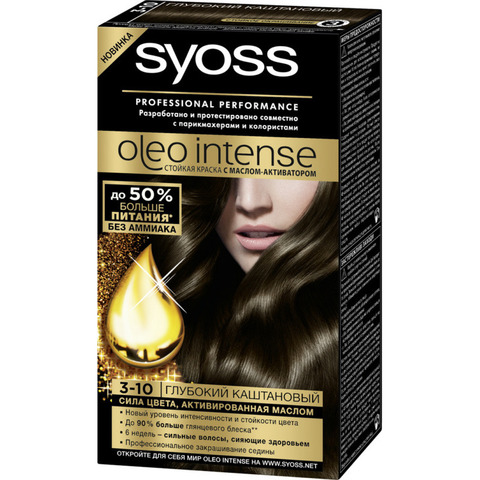 ontwerp Een zin Blind Buy Oleo Intense SYOSS hair dye 310 Deep chestnut 50 ml in the online store  GradMart Store at a price of 6.04 usd with delivery: specifications, photos  and customer reviews