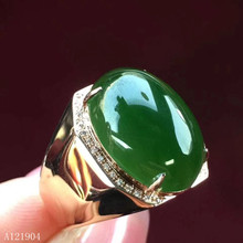 Anel de jaspe natural de prata esterlina 925, anel com pedra brilhante para homens, anel de suporte de luxo camuflado 2024 - compre barato
