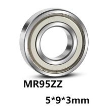Rodamiento MR95ZZ en miniatura, rodamiento de bolas de ranura profunda de 5x9x3mm, 10 unids/lote, MR95ZZ, MR95-ZZ, 5x9x3mm, acero de rodamiento de alta calidad 2024 - compra barato