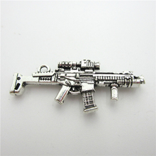 2018 New 10pcs/lot Silver M4  Automatic Rifle Dangle Charms Lobster Clasp DIY Bracelet Necklace Pendants Jewelry Hanging Charms 2024 - buy cheap