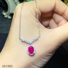 KJJEAXCMY-collar con colgante de lujo para mujer, joyería de boutique, plata pura 925 con incrustaciones de rubí natural, soporte de inspección 2024 - compra barato