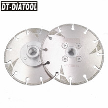 DT-DIATOOL 2pcs/pk 115mm Electroplated Reinforced Diamond Cutting disc M14 Thread 4.5 Inch Grinding Saw Blade for marble stone 2024 - buy cheap