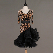 salsa dress dancing dress women latin vestido salsa mujer  junior leopard latin dress for girls lq062 2024 - buy cheap