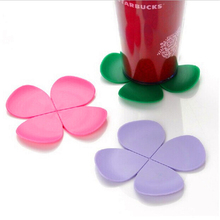 Chic Flower-shaped Silicone Placemat Four-leaf Clover Non-slip Tea Mat Heat Resistant Coaster BPA Free Waterproof Tableware Mat 2024 - buy cheap