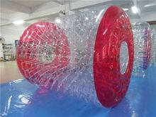 Frete grátis 2 peças rolos infláveis de bola de água zorb, brinquedos de bola de passeio infláveis para mar 2024 - compre barato