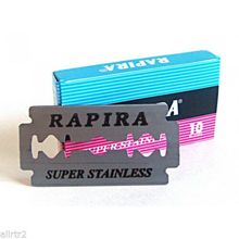 100 pcs RAPIRA SUPER STAINLESS Double Edge RAZOR BLADES 2024 - buy cheap