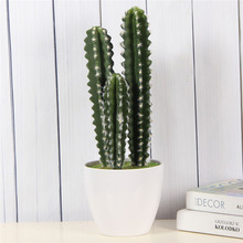 Single Artificial Flower Simulation Plant Cactus Green Leaf For Home Garden Wedding Party Decoration DIY Plant Wall  Accessories 2024 - buy cheap