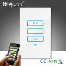 Wallpad-Interruptor de cortina de ventana, Control remoto eléctrico inalámbrico con Wifi, vidrio blanco, 120 AU US 110 ~ 250V, Envío Gratis, oferta 2024 - compra barato