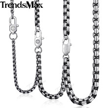 Ожерелье Trendsmax с круглыми звеньями для мужчин, цепочка из нержавеющей стали бронзового цвета 2-6 мм KKNM160 2024 - купить недорого