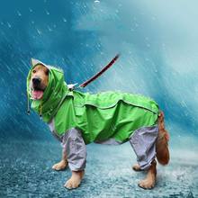 Дождевик с капюшоном камуфляж дождевик для дождевика пальто Одежда для лабрадоров собак Одежда для Хаски Золотая одежда для ретривера для четырех ног 2024 - купить недорого