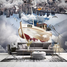 City creative 3D stereoscopic TV background wall professional production murals, wallpaper wholesale, custom poster photo wall 2024 - buy cheap