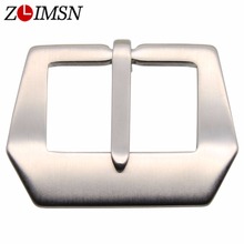 ZLIMSN Solid Watch Buckle Silver Brushed 20 22 24 26 28mm Stainless Steel Clasp for Leather Watchband Belt Accessories Promotion 2024 - buy cheap