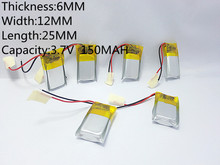 3.7V,150mAH,601225 PLIB; polymer lithium ion / Li-ion battery for GPS,mp3,mp4,mp5,dvd,,model toy mobile 2024 - buy cheap
