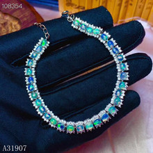 KJJEAXCMY Fine Jewelry 925 sterling silver inlaid natural Opal women's bracelet chain support detection of new luxury wesd 2024 - buy cheap