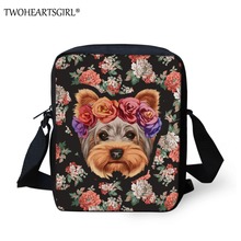 TWOHEARTSGIRL 3D Print Dog Messenger Bag for Girls Lovely Mini Crossbody Bags Cute Women Students Small Handbags Bolsa Feminina 2024 - buy cheap