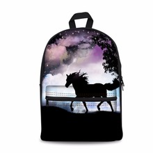 Рюкзак с принтом лошадей Moonlight, школьные ранцы для подростков, школьные сумки для девочек и мальчиков, школьные сумки для книг, детские школьные рюкзаки 2018 2024 - купить недорого