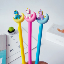 3 pc/lot  Moon Unicorn horse  Gel ink pen/creative animal student office fountain water pen / signature pen/children gift 2024 - buy cheap